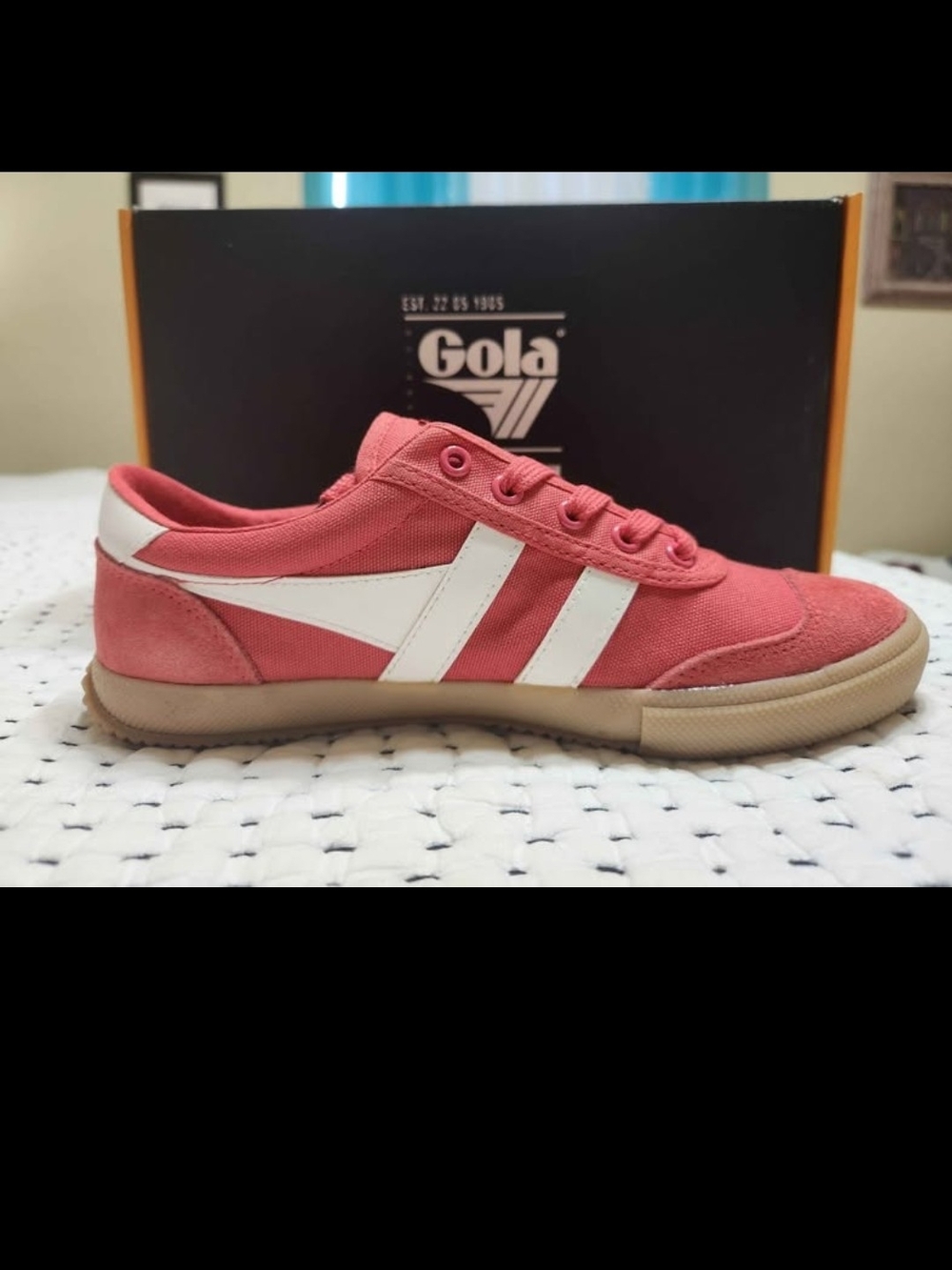 Gola Badminton Court Sneakers Size 6 Coral Color Brand New
